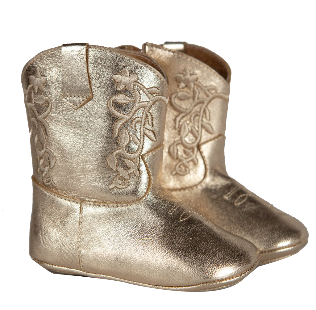 Gold baby boots sales